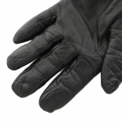 Hermes Princess Kelly Gloves Cadena Lamb Leather Mink 6 Black Brown YT