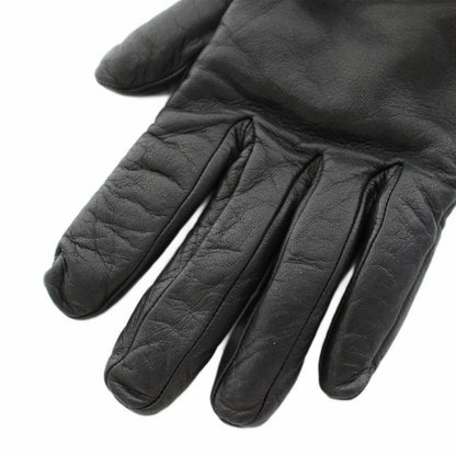 Hermes Princess Kelly Gloves Cadena Lamb Leather Mink 6 Black Brown YT