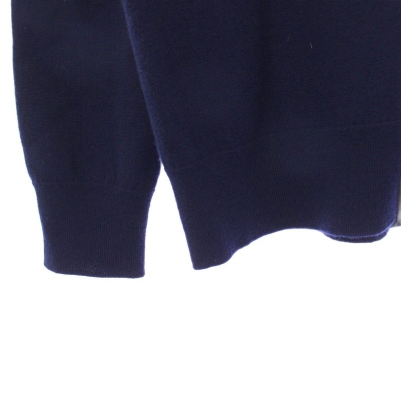 Loewe Bicolor Poloka Digan Knit Long Sleeve Anagram S Navy Sweater