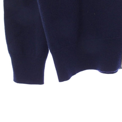 Loewe Bicolor Poloka Digan Knit Long Sleeve Anagram S Navy Sweater