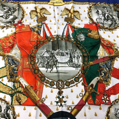 Hermes Carre 90 Silk Scarf Napoleon and Coat of Arms — view 3