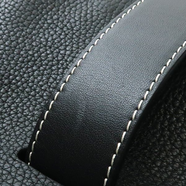Loewe Vertical Belt Tote Black Grain Calf Leather with Cloth Shipping