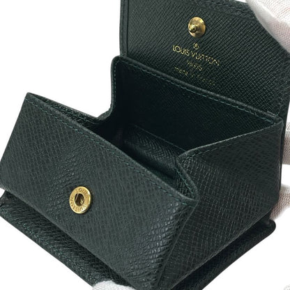 Louis Vuitton Taiga Porte-Monnaie Boite Coin Purse Leather Epi Sea Green Luxury