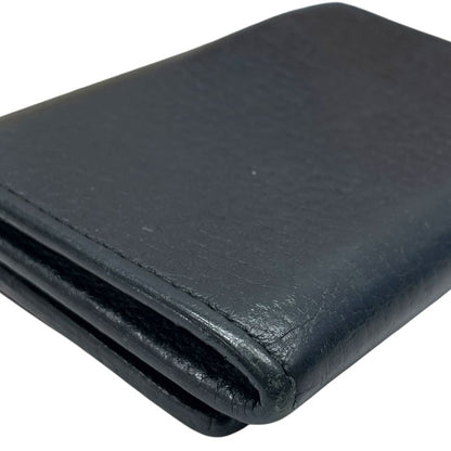 Gucci GG Marmont Trifold Wallet Mini Leather Black Gold Logo Luxury Sophisticate