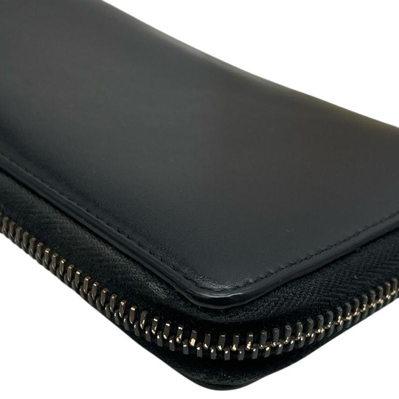 Gucci Wallet Zip Around Logo Leather Black Classic Luxury Sophisticated
