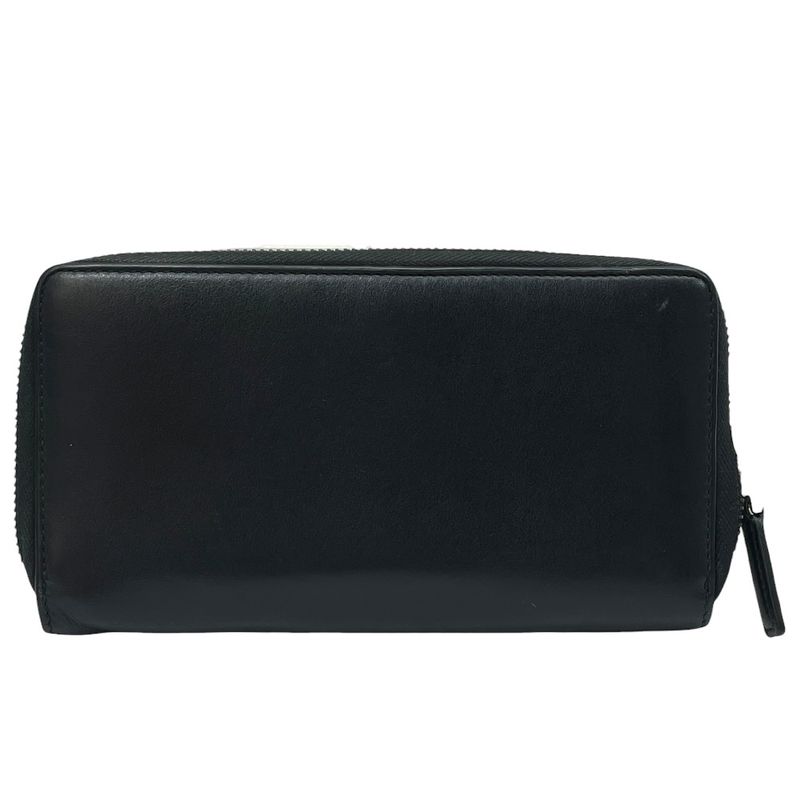 Gucci Wallet Zip Around Logo Leather Black Classic Luxury Sophisticated