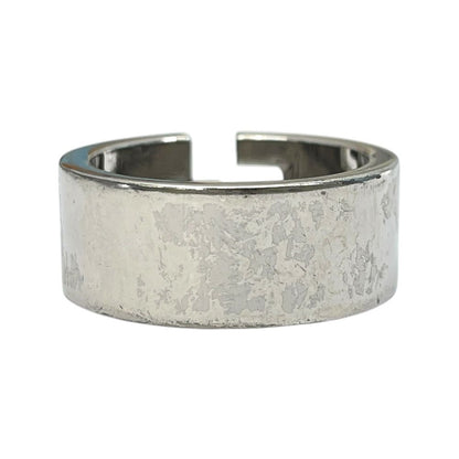 Fendi FF Motif Logo Ring Silver Metal Sophisticated Presence Mode Couple