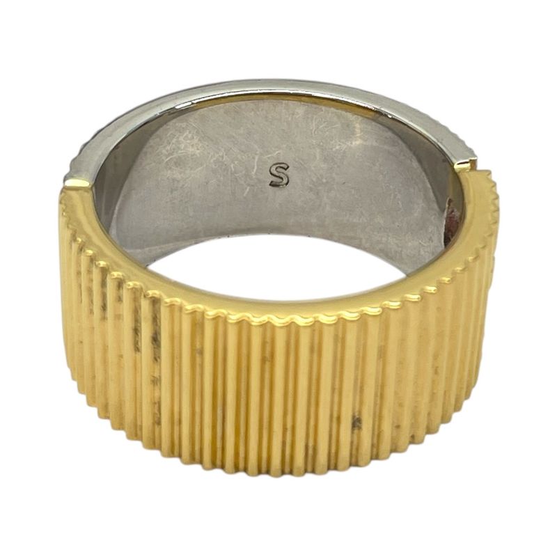 Fendi FF Motif Logo Ring Silver Gold Metal Luxury Sophisticated Presence Mode