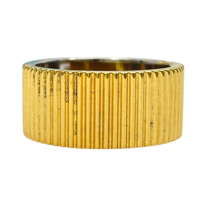 Fendi FF Motif Logo Ring Silver Gold Metal Luxury Sophisticated Presence Mode