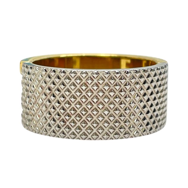 Fendi FF Motif Logo Ring Silver Gold Metal Luxury Sophisticated Presence Mode