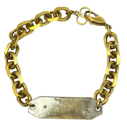 Dior J'adior Chain Plate Bracelet Bangle Logo Gold Luxury Glamorous Sophisticati
