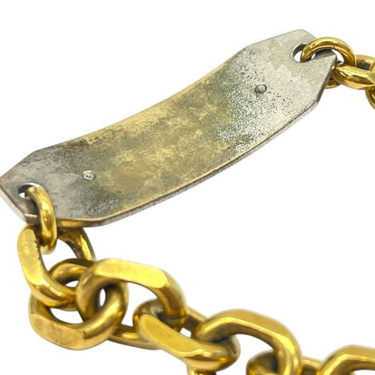 Dior J'adior Chain Plate Bracelet Bangle Logo Gold Luxury Glamorous Sophisticati