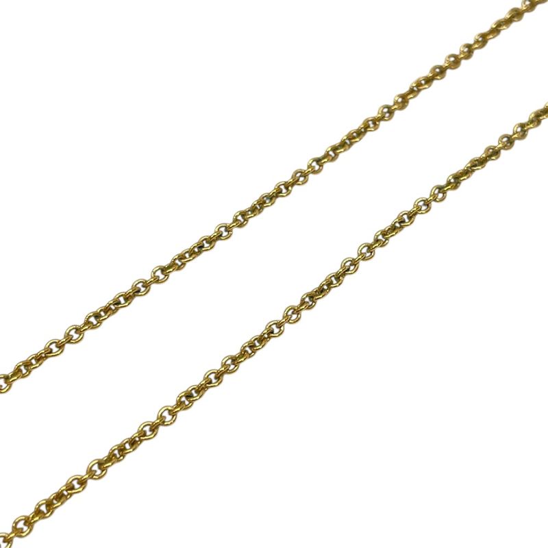 Fendi Is FF Logo Long Necklace Pendant Gold Line Stone Classic Luxury Glamorous
