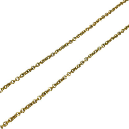 Fendi Is FF Logo Long Necklace Pendant Gold Line Stone Classic Luxury Glamorous