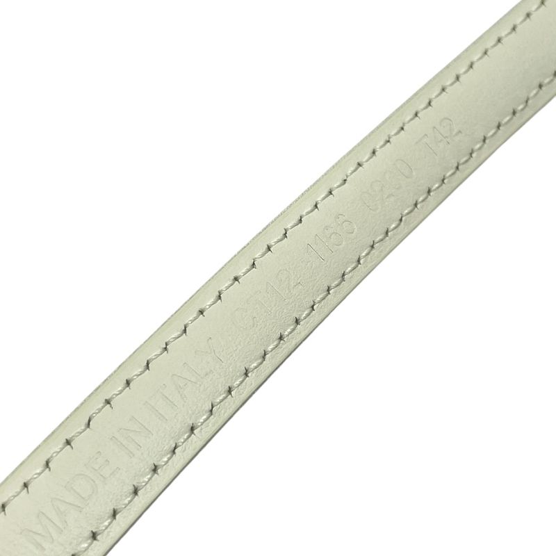 Dior Thin Belt Narrow White Leather Luxury Sophisticated Simple Looks Great