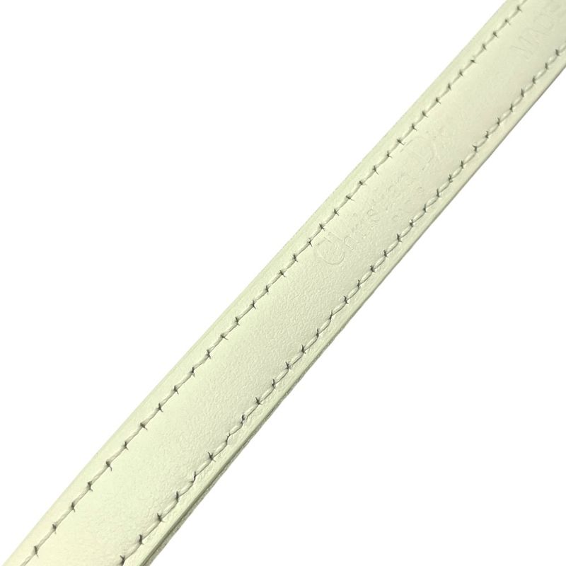 Dior Thin Belt Narrow White Leather Luxury Sophisticated Simple Looks Great