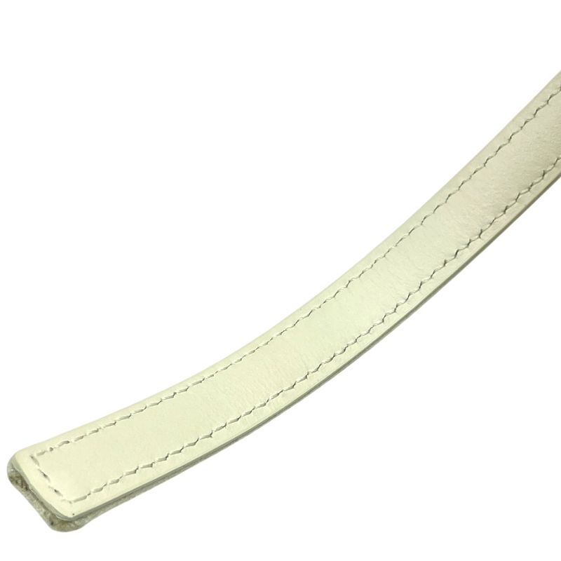 Dior Thin Belt Narrow White Leather Luxury Sophisticated Simple Looks Great