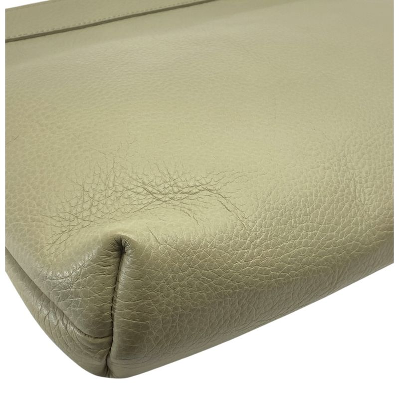 Bottega Veneta Document Case Clutch Pouch Leather Beige Luxury Sophisticated