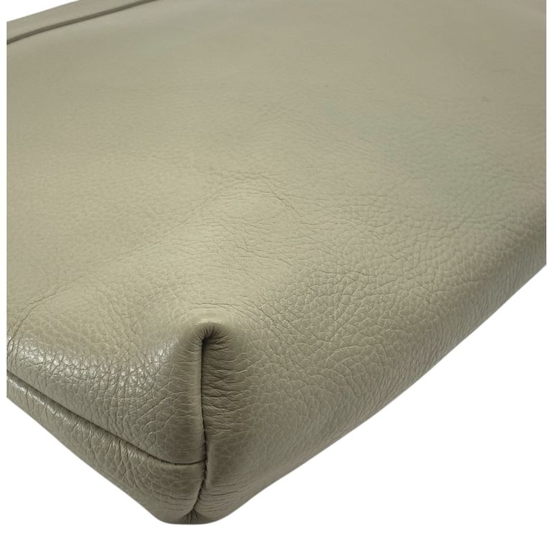 Bottega Veneta Document Case Clutch Pouch Leather Beige Luxury Sophisticated