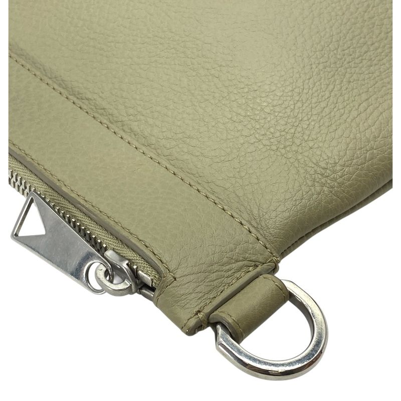 Bottega Veneta Document Case Clutch Pouch Leather Beige Luxury Sophisticated