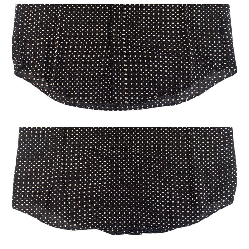 Celine Dot Pattern 38 Black Rayon Long Sleeve Shirt Blouse
