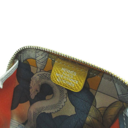 Hermes Azap Mini Silk in Veau Coin Purse Joan Ampoule Yellow
