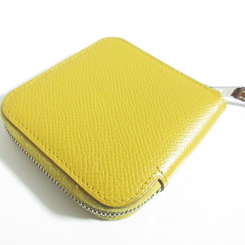 Hermes Azap Mini Silk in Veau Coin Purse Joan Ampoule Yellow