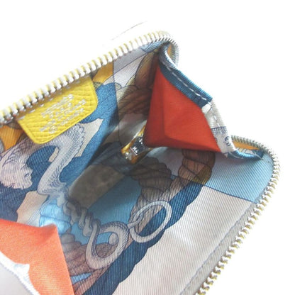 Hermes Azap Mini Silk in Veau Coin Purse Joan Ampoule Yellow