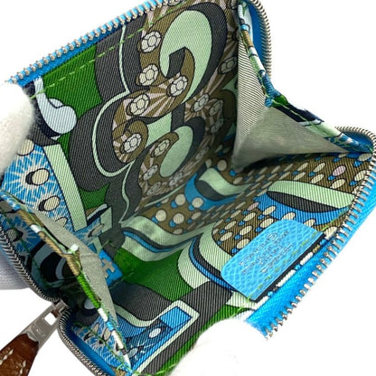 Hermes Azap Mini Silk in Veau Coin Purse Blue Nord