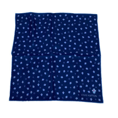Louis Vuitton Vivienne Swing Handkerchief Scarf Chief Navy