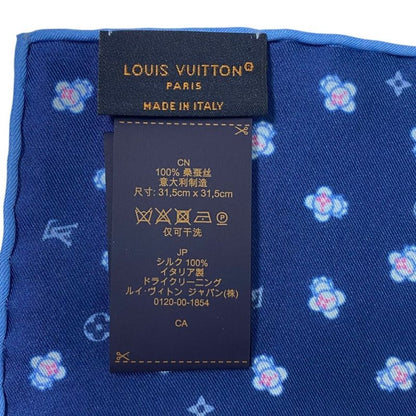 Louis Vuitton Vivienne Swing Handkerchief Scarf Chief Navy