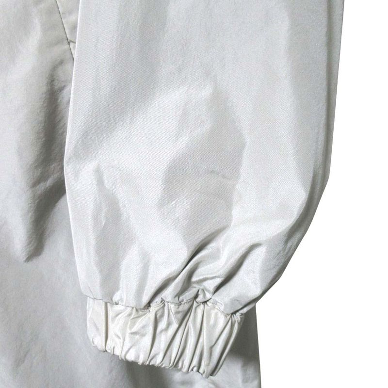 Max Mara S Reversible Mink Trim Nylon Hooded Coat Ivory Gray
