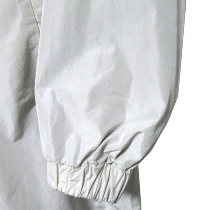 Max Mara S Reversible Mink Trim Nylon Hooded Coat Ivory Gray