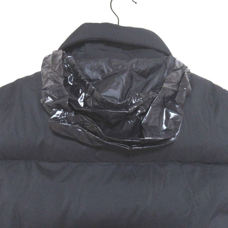 Moncler Amak Logo Print Hood Nylon Down Vest 4 Black