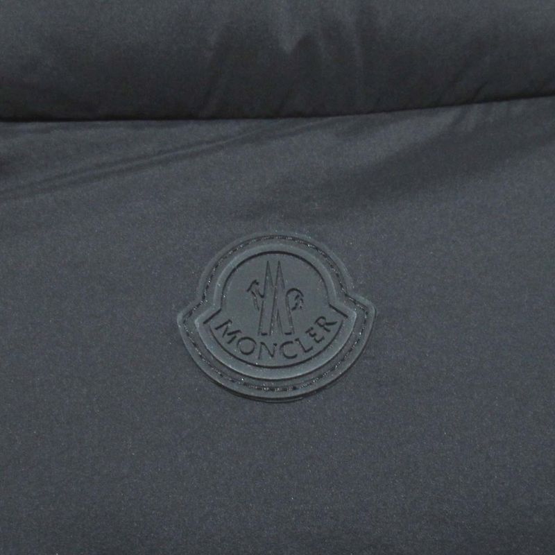 Moncler Amak Logo Print Hood Nylon Down Vest 4 Black