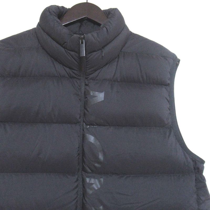 Moncler Amak Logo Print Hood Nylon Down Vest 4 Black