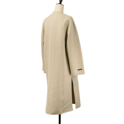 Loro Piana Fabric Wool Cashmere Blend Slit River Coat 40 Beige