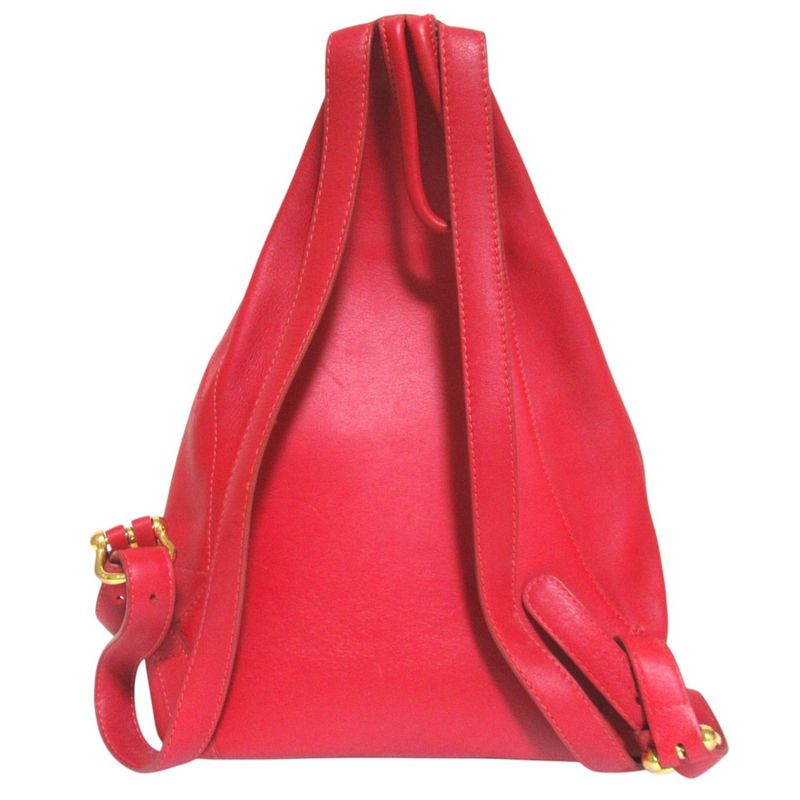 Loewe Vintage Anton Leather Backpack Red Gold