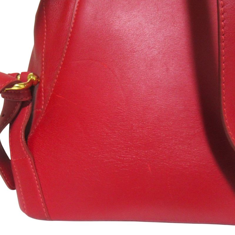 Loewe Vintage Anton Leather Backpack Red Gold