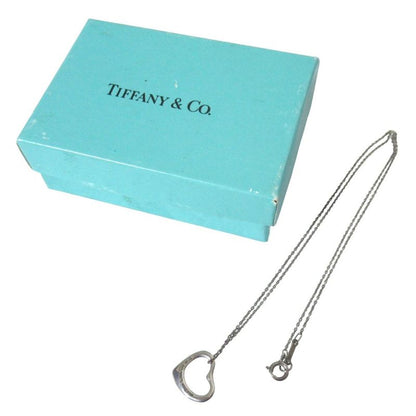 Tiffany & Co Elsa Peretti Open Heart Mini Necklace Pendant Silver
