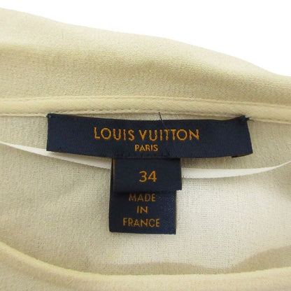 Louis Vuitton Ruffle Blouse Weed Incorporated Sleeve Silk Top 34 White