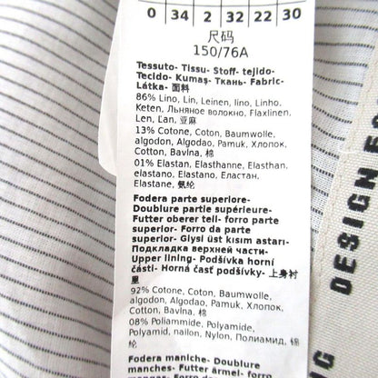 Max Mara 'S Linen Cotton Single Chesterfield Coat Grey