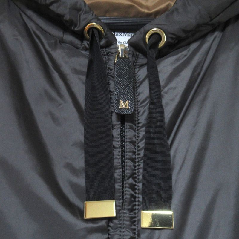 Max Mara Maxmara the Cube Hooded Padded Nosleeve Coat Long Gilet Vest Gray