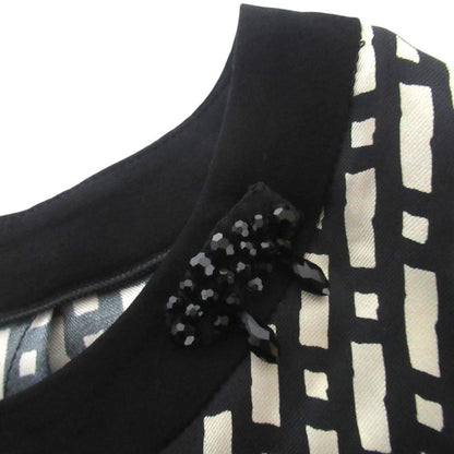 Max Mara S Timeless Bijoux Decoration All Over Pattern Sleeveless Silk Dress
