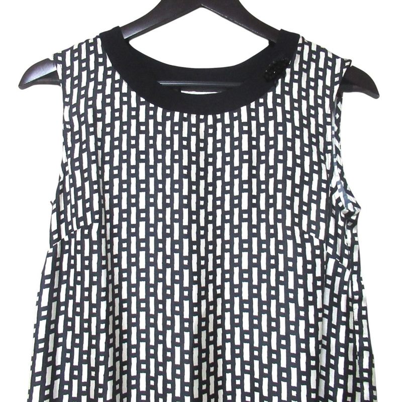 Max Mara S Timeless Bijoux Decoration All Over Pattern Sleeveless Silk Dress