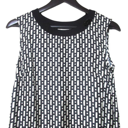Max Mara S Timeless Bijoux Decoration All Over Pattern Sleeveless Silk Dress