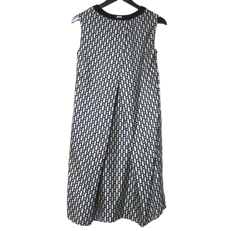 Max Mara S Timeless Bijoux Decoration All Over Pattern Sleeveless Silk Dress
