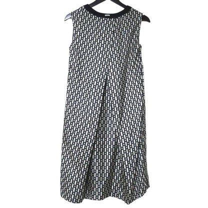 Max Mara S Timeless Bijoux Decoration All Over Pattern Sleeveless Silk Dress