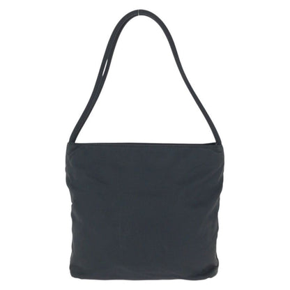 Prada Tessuto Black Silver Nylon Tote Shoulder Bag