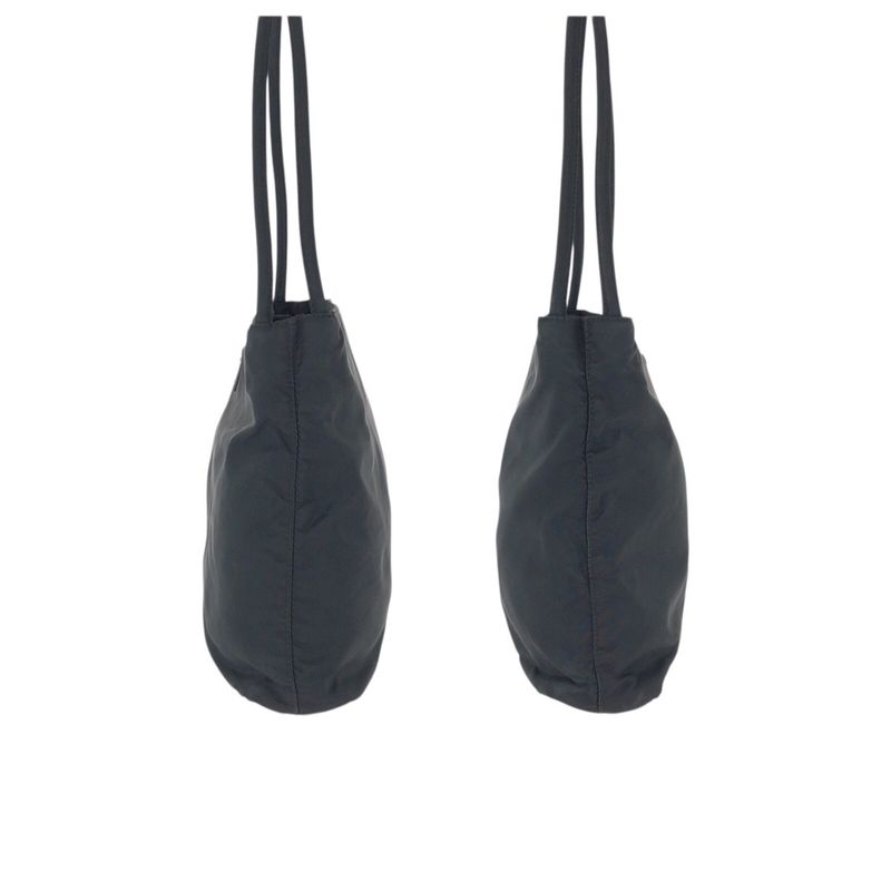 Prada Tessuto Black Silver Nylon Tote Shoulder Bag